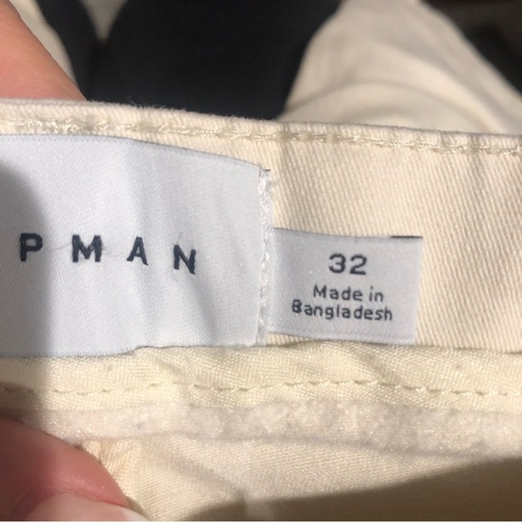 Topman Mens flat front chino shorts ivory cream color size 32 - Picture 8 of 9